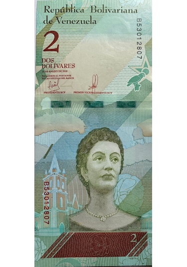 Emir Collectıon Venezuela 2018 Yılı 2 Bolivares Çil Unc Koleksiyon Para