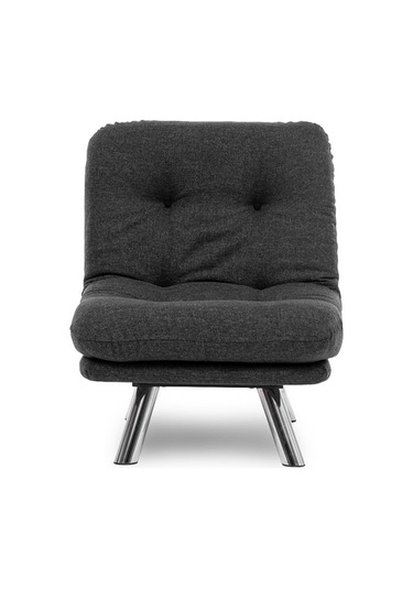 Pafu Hippo Tekli Yataklı Koltuk Keten - Koyu Gri Koyu Gri