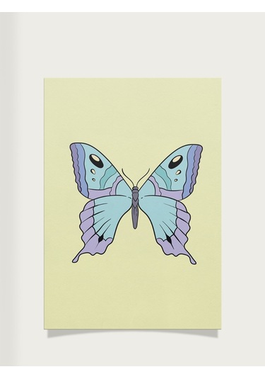 Kelebek Tasarımlı 24 33 Cm 350 Gr. Kuşe Kağıt Poster Pytkpstr050