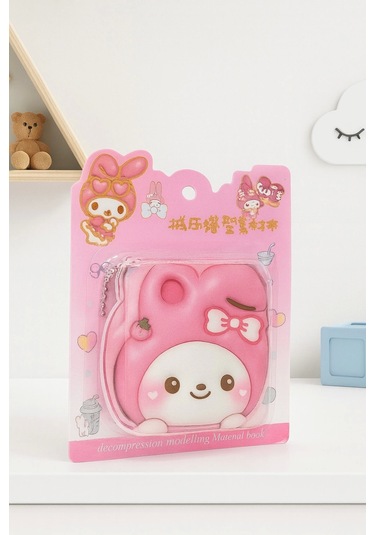 My Melody Not Defteri Zincirli Anahtarlık Hediyelik Defter Puf Kapak Pembe