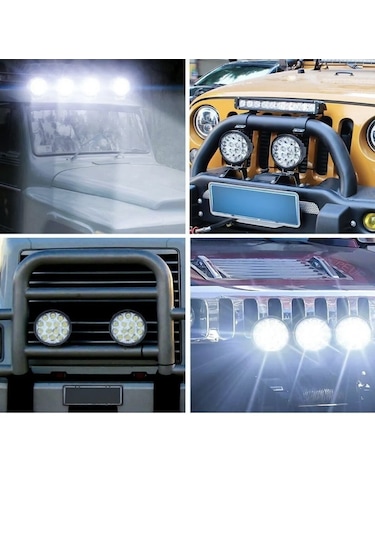 Point 4 Adet Off Road 14 Led 42 Watt Yuvarlak Traktör Tır Kamyon Tekne Sis Farı Çalışma Lambası 4 Adet