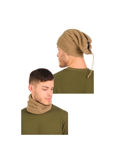 Unisex Polar Vizon Boyunluk 2'li Set Vizon