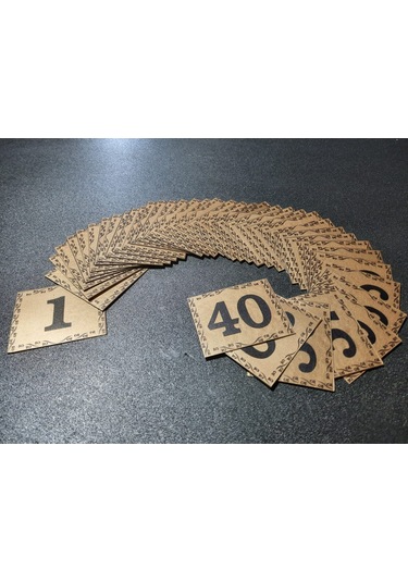 Kapı Numarası  5.5x6.5 Cm  Kendinden Yapışkanlı No:1 Den 40’A