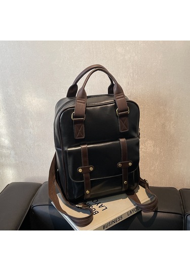 Retro Kadın Çantası Bahar Yeni Şık Çanta Büyük Kapasiteli Sırt Çantası Kadın Seyahat Sırt Çantası Kahve Rengi Ana Resim Rengi Diğer