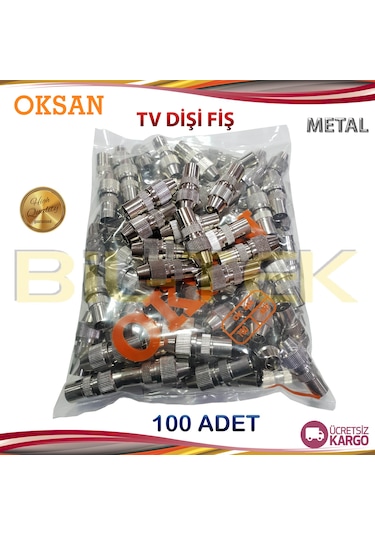 Oksan Metal Tv Dişi Fiş 100 Adet