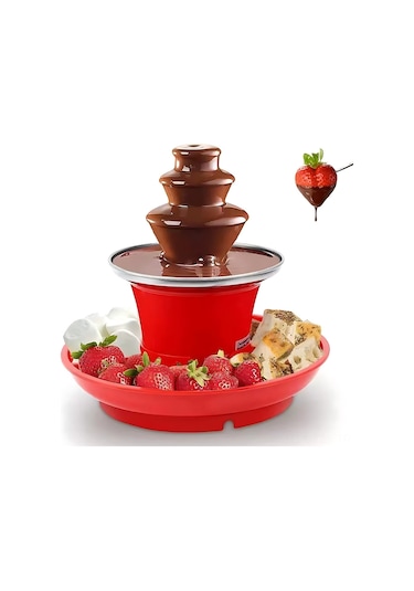 Yaozixa 3 Katlı Çikolata Çeşmesi - Pratik Fondü Makinesi, Kolay Temizlenir Paslanmaz Çelik, 200g Çikolata Eritme Diğer