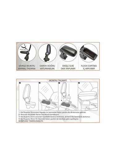 Ford Courier Kol Dayama Kolçak Vidasız Orta Konsol Niken 2015+