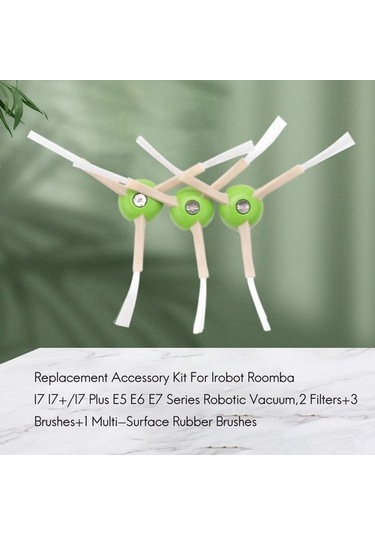 Unimarket Irobot Roomba I7 I7+/ı7 Plus E5 E6 E7 Serisi Robotik Vakum Kiti Süpürge Yedek Parçaları 2 Adet