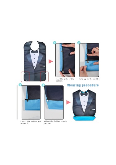 Yifomall Yetişkinler İçin Yeniden Kullanılabilir 3'lü Bez, Büyük Boy Giyim Koruması, Yiyecek Toplayıcı Çantası Ve Basma Kapatma Özelliği, Erkek/bayam İçin