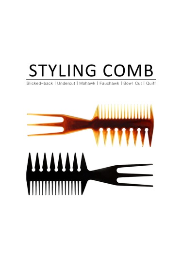 Vkemall Amber Renkli Üç Yönlü Saç Oluşturucu Taraması - Geniş Dişli Kolu Saç Dizayn Aracı Saç Ve Kafa Derisini Koruyan Profesyonel Ve Ev Kullanıma Uygun