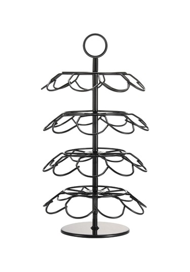 Tenfowee 360 Derece Dönebilir 36 Kapsül Kapasiteli Demir Kahve Kapsülü Organizatörü Siyah