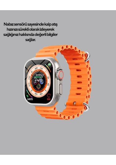 Kordonlu Akıllı Saat - Sesli Görüşme, Gps, Nabız Ve Uyku Takibi