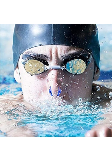 Xiyyadms Yüzme İçin Silikon Kulak Tıkacı Ve Burun Klipsi Seti - Su Geçirmez Rahat Kullanım 111 Karakter Mavi