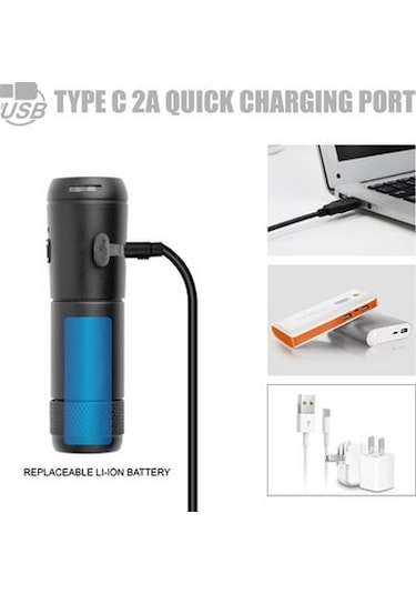 Eastpower Briviga Lw-f600 700 Lümen Usb Bisiklet Ön Lamba Siyah