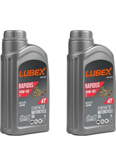 Lubex Rapidus S 10W-40 1 L 4 Zamanlı Motosiklet Yağı (2 Adet)