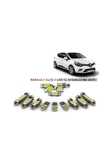 Renault Clio 4 Uyumlu Led Iç Aydınlatma Ampul Seti Parlak Beyaz