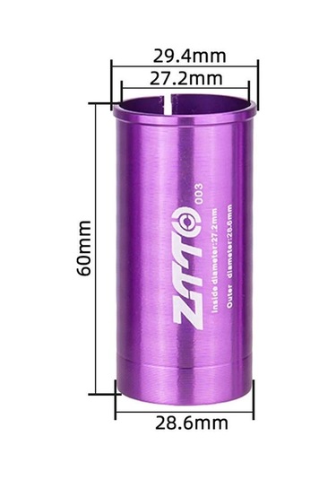 Sones 27,2-28,6 Mm 003 2 Adet Ztto Bisiklet Sele Borusu Dönüşüm Manşonu Redüktör Kapağı Mor