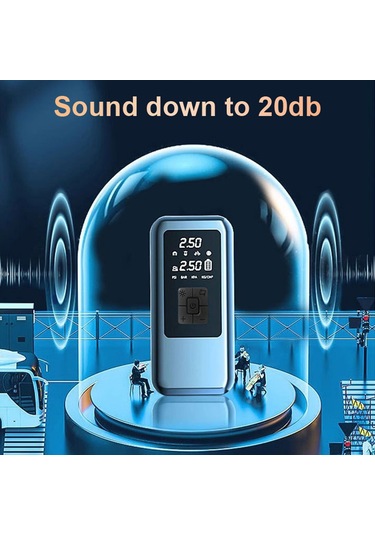 Yaozixa Kablosuz Akıllı Lastik Pompa, 4 Farklı Enflasyon Modu, Akıllı Durdurma, Led Ekran, Cep Telefonu Şarj Cihazı, Siyah, 7.4v 4000mah Batarya