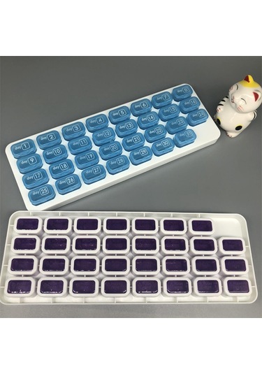 Suntek Magideal  Hap Kutusu İlaç Düzenleyici Dispenser Konteyner Gri