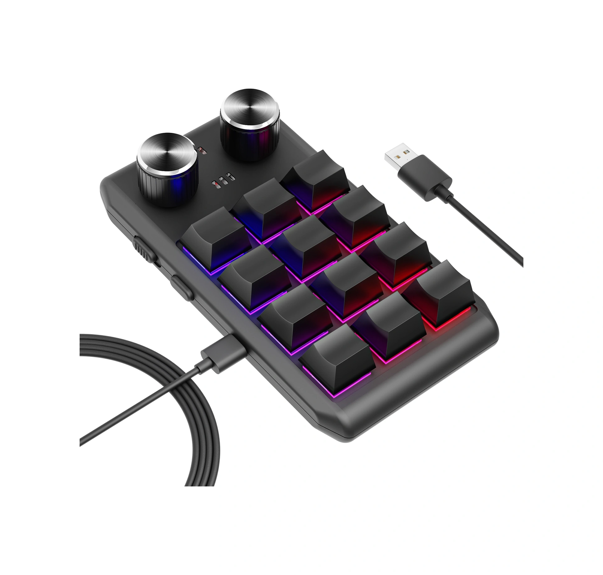 Sones Usb Kablolu 12kv2 Mold Mini Mekanik 12 Tuşlu 2 Düğmeli Özel Programlama Klavyesi