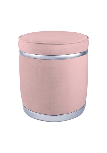 Zerafet Silver Kaplama Luxery Puf-pembe Babyface Kumaş Pofuduk Oturma Pufu&makyaj Pufu&bench