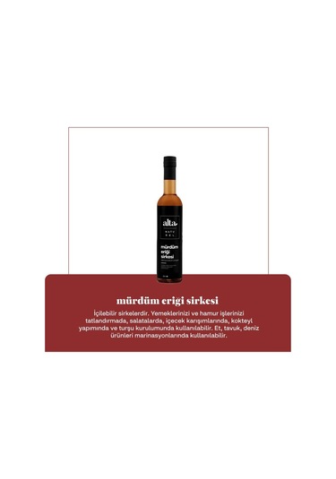 Alta Naturel Doğal Fermente Mürdüm Eriği Sirkesi 250 ML