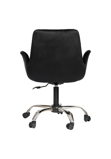 Markaelz Krom Metal Ayaklı Ofis Çalışma Sandalyesi Pescado Siyah