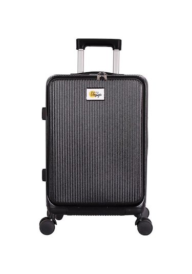 Biggdesign Moods Up Ön Bölmeli, Bardaklık Ve Usb Girişli Kabin Boy Valiz 20" Siyah