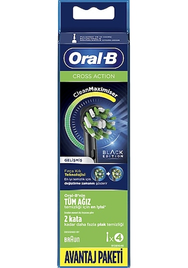 Oral-B Cross Action X-Filament Şarjlı Diş Fırçası Yedek Başlığı 4'lü