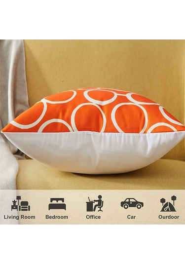 Hangfox 6'lı Pamuk Ketencik Dekoratif Yastık Kılıfı, 45x45 Cm, Gizli Reşetli, Yumuşak Dokuma, Ev Dekoru İçin Modern Desenli Diğer