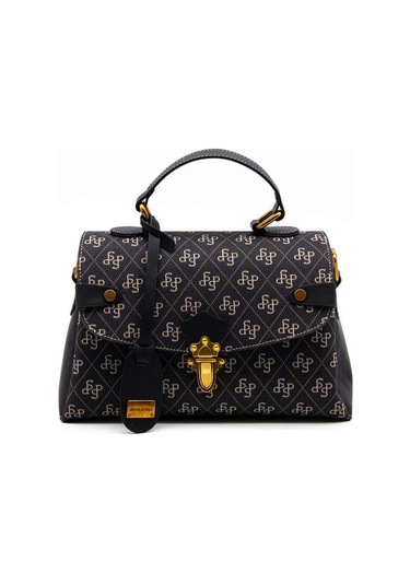 Silver Polo 3 Bölmeli Kadın El Çantası 1159 M178 45430 Füme Mat Siyah 45430 Füme Mat Siyah Çok Renkli