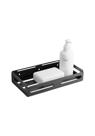 Kitaro Kendinden Yapışkanlı Şampuanlık Sepeti Mat Siyah Siyah