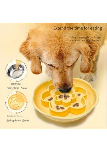 Elmpaly Yeşil Silikon Yavaş Besleyici Kedi Köpek Kabı Emici Tabanlı Kolay Temiz