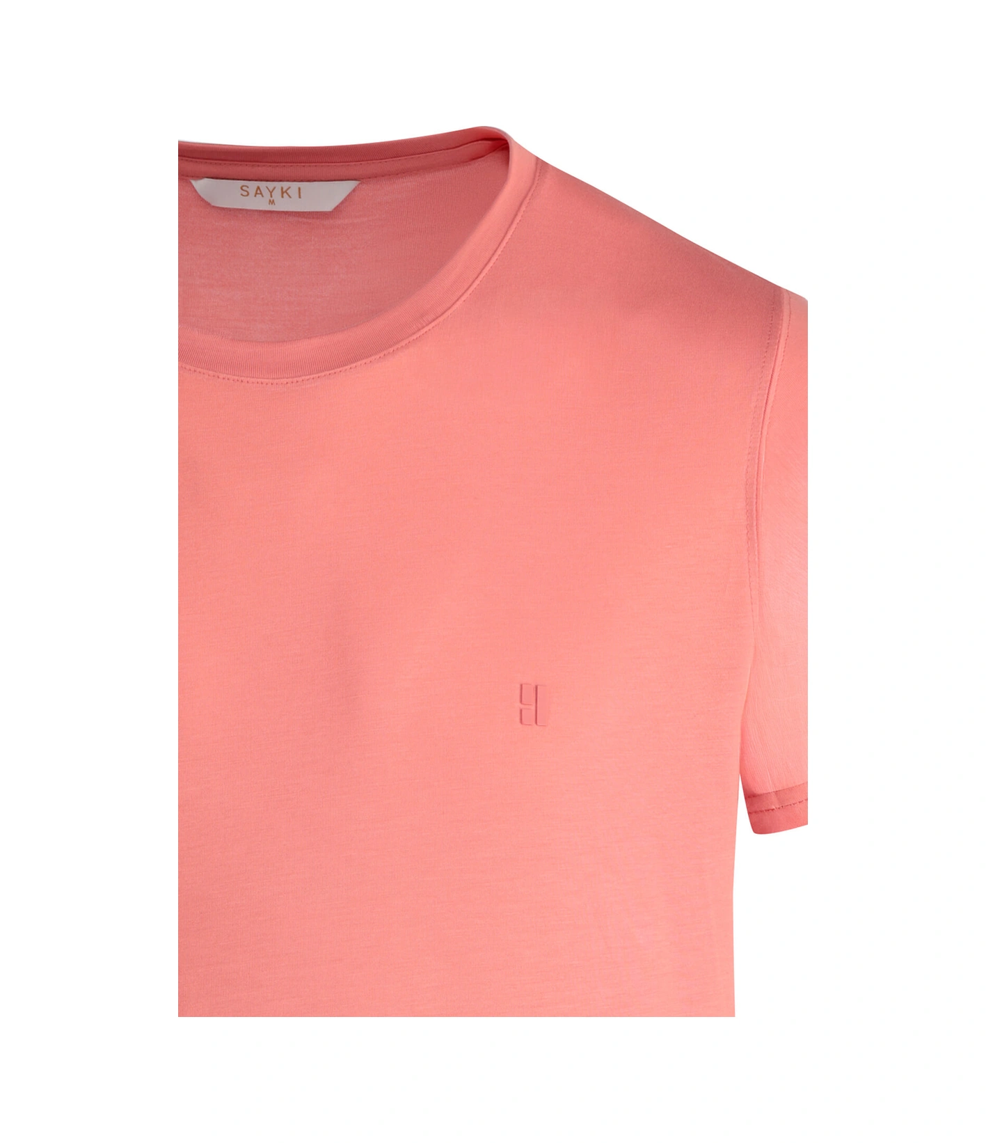Pembe Regular Fit Bisiklet Yaka Tişört 671748