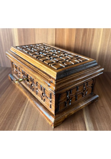 Anneler Günü Hediyesi Ceviz Ağacından Özel Takı Sandığı Işıklı Kalpli Ve Kişiye Özel İsimli