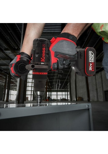 Kress KUC33.1 20V/5.0AH Li-ion 95NM Çift Akülü Profesyonel Şarjlı Darbeli Matkap