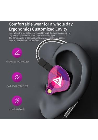 Kulak İçi Spor Kablolu Kulaklık, Kablosu Çıkarılabilir