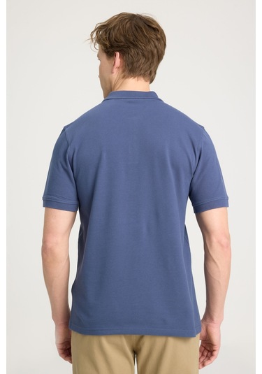 Regular Fit Normal Kesim Polo Yaka %100 Pamuk Lacivert Tişört W7D5K4XX2TXZ8 İndigo