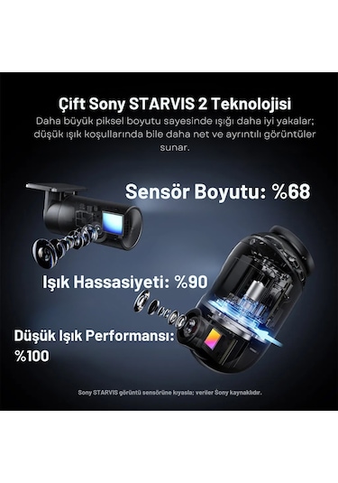 70mai Dash Cam X800 128gb Siyah