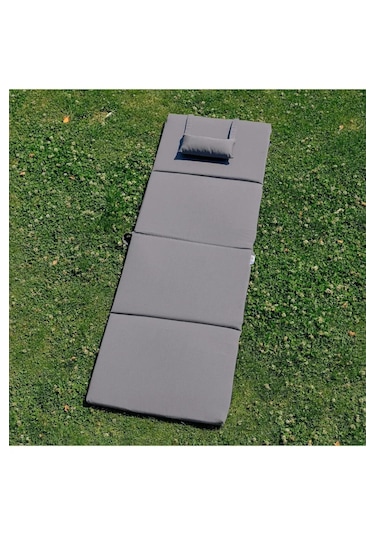 Xpermate Katlanır Şezlong Minderi Kamp Yatağı 180x60x3 Gri