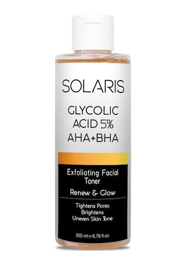 Solaris Gözenek Sıkılaştırıcı Ve Arındırıcı Tonik Glycolic Acid 5% Aha Bha 200 ML