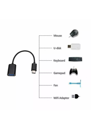 Qasul Type C Usb 3.0 Otg Adaptör - Çevirici Dönüştürücü Siyah