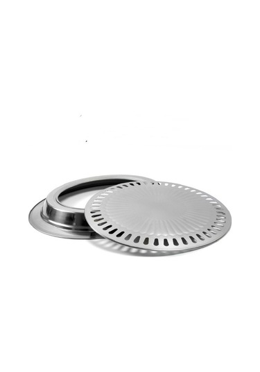 Wondernest Taşınabilir Yuvarlak Çok Fonksiyonlu Paslanmaz Çelik Barbekü Tepsisi 30x30x2,8 Cm Çok Renkli Çok Renkli