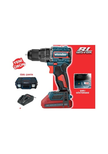 Wonder WAM26S2 20V 2.0AH Li-ion Çift Akülü Kömürsüz Darbeli Matkap