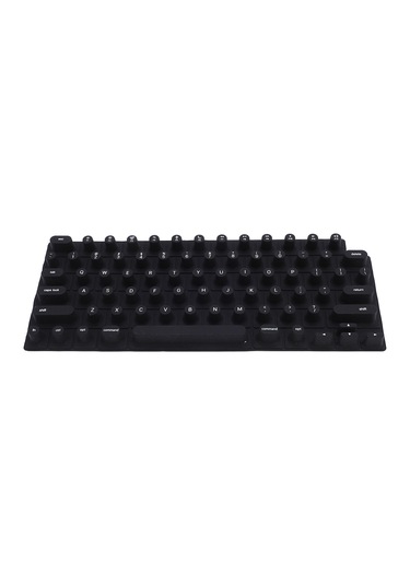 Yuntech01 Uzun Tırnaklı Kişiler İçin Macbook Pro/air 2021-2024 Silikon Klavye Koruyucu - Siyah