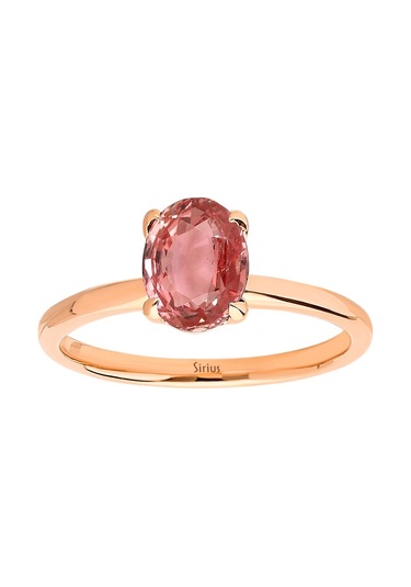 Sirius Oval Kesim Pembe Turmalin Tektaş Yüzük 0831R0018