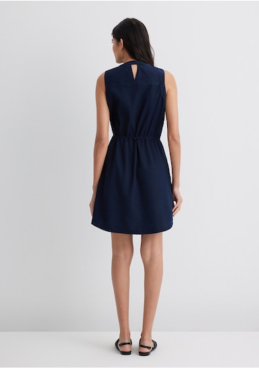 Mavi - Suzy Mürekkep Rengi Gold Denim Elbise 130317-81270 Mavi