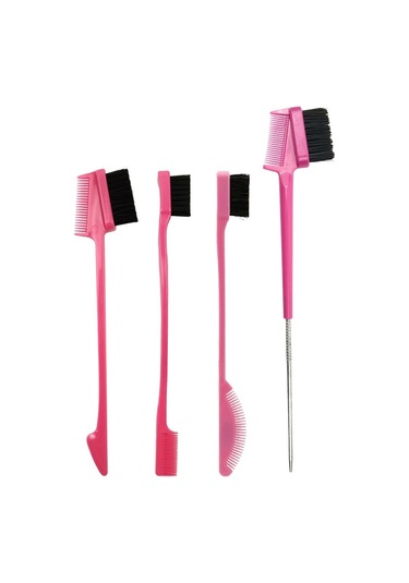 Sones Adet Kaş Fırçası Kirpik Tarağı Seti Saç Çizgisi Tarağı Kaş Düzeltme Aracı B