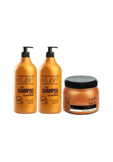 Kuaf Tuzsuz Keratin Saç Bakım Şampuanı 2 x 1 L + Kuaf Keratin Saç Bakım Maskesi 500 ML