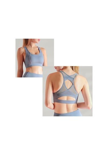 Reedark Kadınlar İçin Nefes Alabilen Spor Sütyeni - Çıkarılabilir Pedli, Rahat Koşu Ve Yoga İçin, Açık Mavi, S Boy Açık Mavi